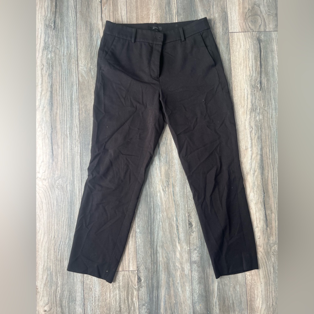 Black womens j crew size 8 straight Dress Pants
